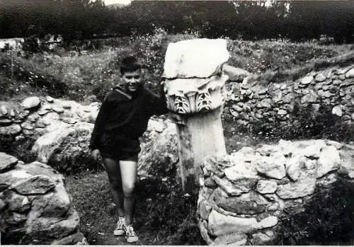 Romania scenic photo 9 x 12 cm social history 1965 Sarmizegetuza dacian citadel ruins