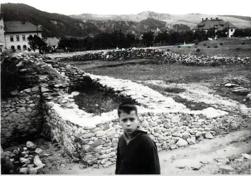 Romania scenic photo 9 x 12 cm social history 1965 Sarmizegetuza dacian citadel ruins
