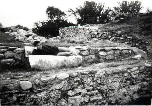 Romania scenic photo 9 x 12 cm social history 1965 Sarmizegetuza dacian citadel ruins