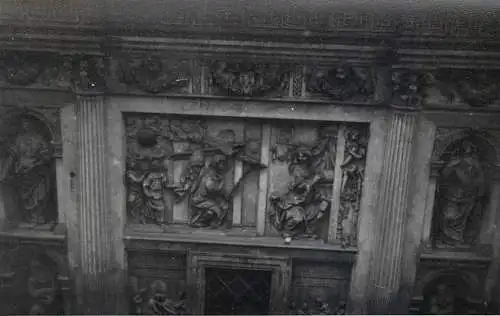 Photo 9 x 13 cm social history Czech Republic Prague 1965 Loreta monastery courtyard and statues