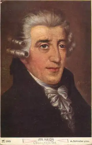 Fine arts postcard painting A. Schindler Jos. Haydn