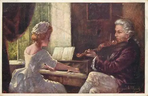 Fine arts postcard painting Mendelssohn G. Friedrich