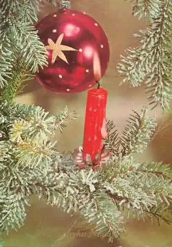 Romania Christmas scene and candle