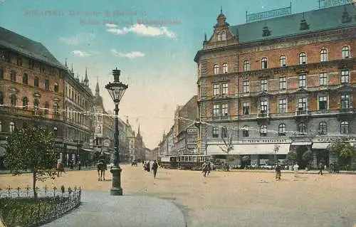 Postcard Hungary Budapest Baross platz