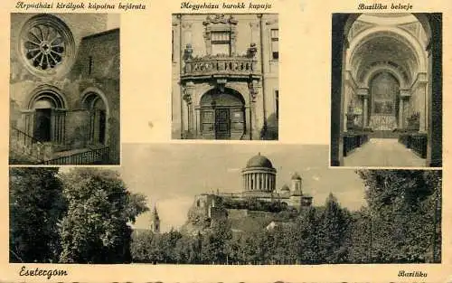 Postcard Hungary Esztergom bazilika