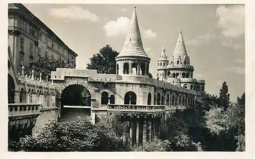Postcard Hungary Budapest fisherman bastion