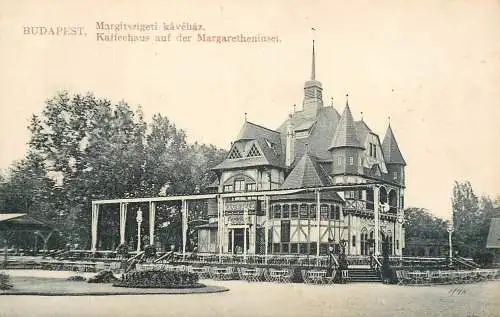 Postcard Hungary Budapest Margitszigeti kavehaz