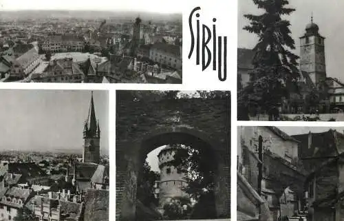 Postcard Romania Sibiu monumente biserica