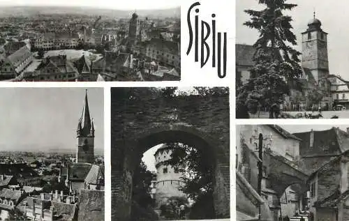 Postcard Romania Sibiu monumente