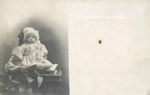 Social history photo small baby elegant dress