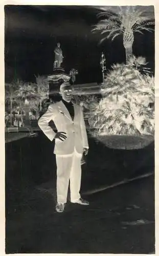 Social history photo negative photo of elegant man