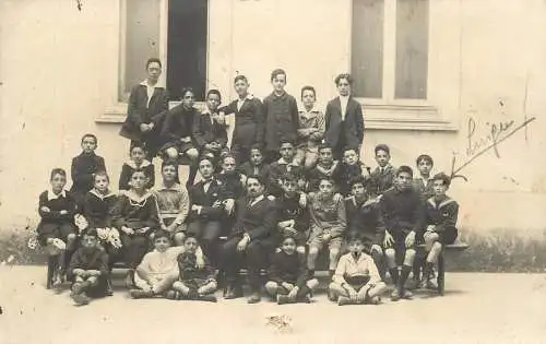 Social history photo school classroom group photo navy uniform