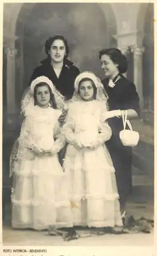 Social history photo 1952 church communion brides dress