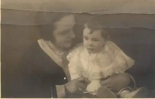 Social history photo mother and baby communion
