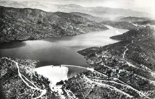 Aerial view postcard France Var > Frejus dam barrage