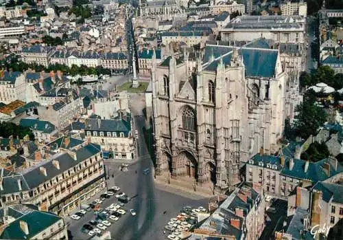 Aerial view postcard France Loire Atlantique > Nantes cathedrale Saint Pierre