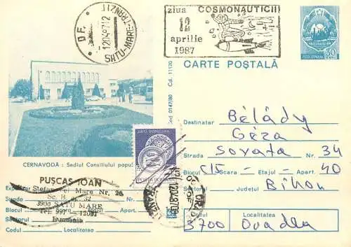 Postal card Romania Cernavoda primarie