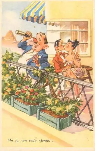 Postcard photograph of cheating wife an ignorant husband