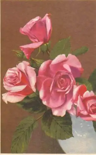 Postcard flower rose bouquet
