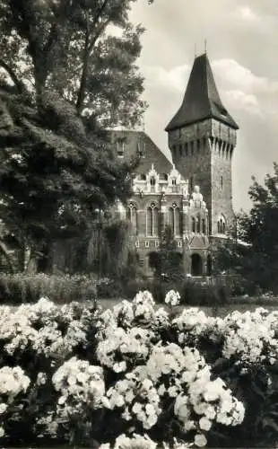 Hungary Budapest Vajdahunyad lake and castle