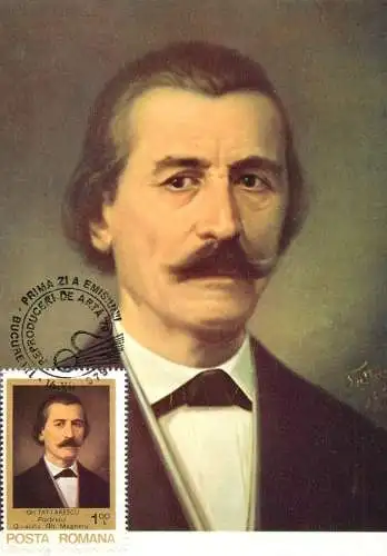 Romania pictura de Gheorghe Tattarescu portretul Generalului Gheorghe Magheru