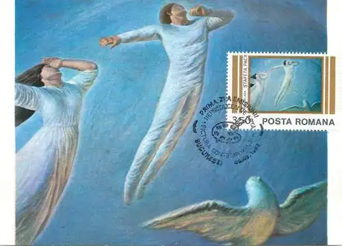Romania pictura de Sabin Balasa Stafeta pacii