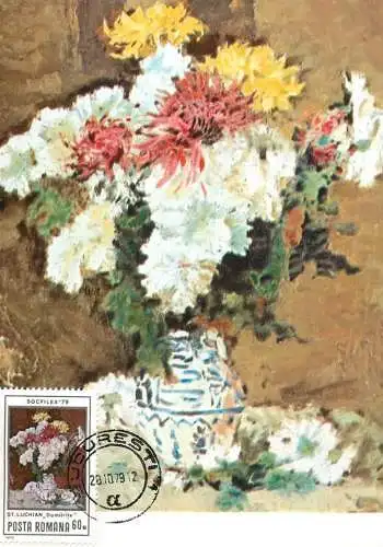 Romania pictura Stefan Luchian Dumitrite chrysanthemes dáutomne
