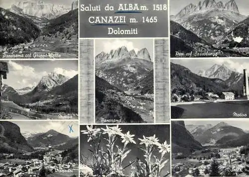 Italy Saluti da Alba Canazei Dolomiti multi view