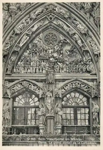 Switzerland Bern Hauptportal am Munster