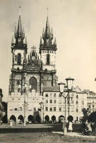 Czech Republic Prague Old Town Square with Tyn Church