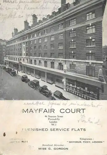 England Mayfair Court London furnished service flats