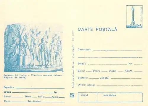 Romania stationery postcard Columna lui Traian muzeul national de istorie