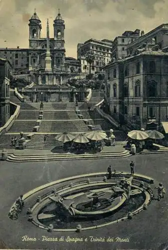 Italy Roma Spagna Square & Trinita dei Monti Church