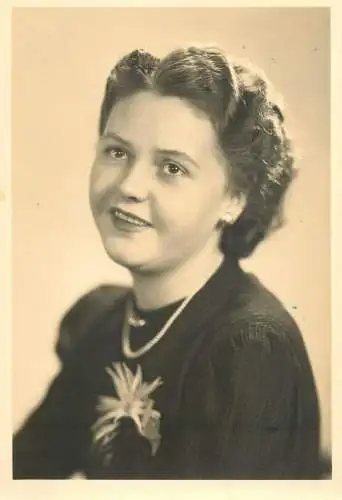 Elegant woman fancy coiffure photo