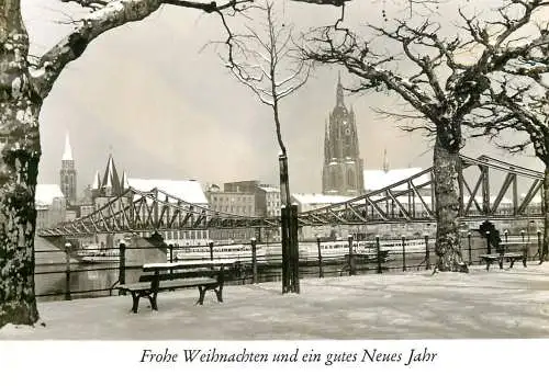 Germany Frankfurt am Main winter scenery