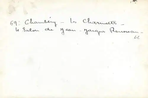 France Chambery Les Charmettes Le Salon de Jean-Jacques Rousseau
