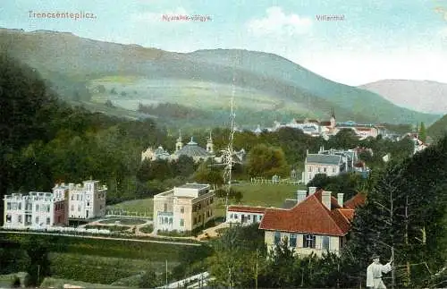 Slovakia Trencsenteplicz panoramic view