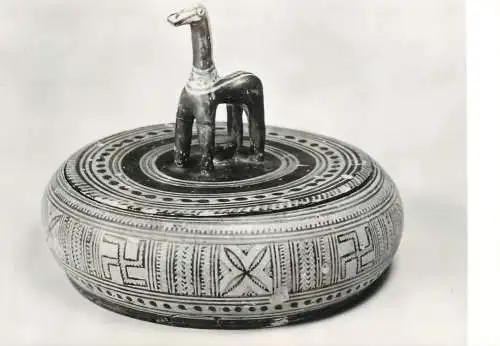 Attische Pyxis  geometrischen Stils mit Deckel