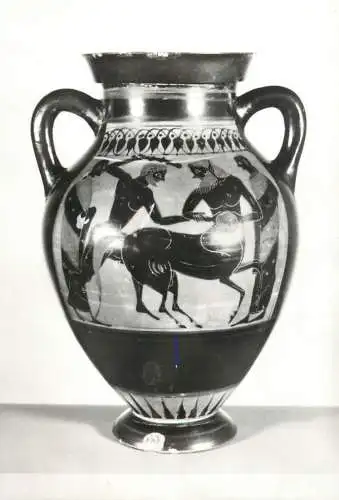 Attische Amphora mit schwarzfigurier Bemalung