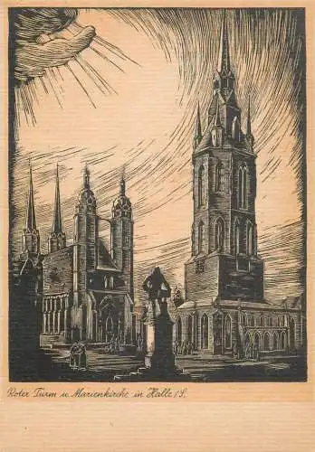 Germany Roter Turn und. Marienkirche in Halle an der Saale