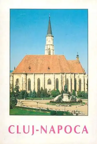 Romania Cluj-Napoca biserica romano-catolica Sfantul Mihail, statuia lui Matei Corvin
