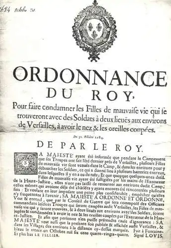 France Hauts de Seine > chateau de Sceaux ordonance du Roy