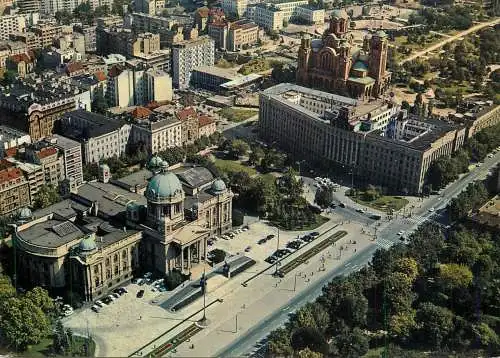 Serbia Belgrade Federal Assembly aerial