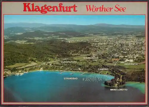 Austria Klagenfurt Worther See blick auf Maria Loretto