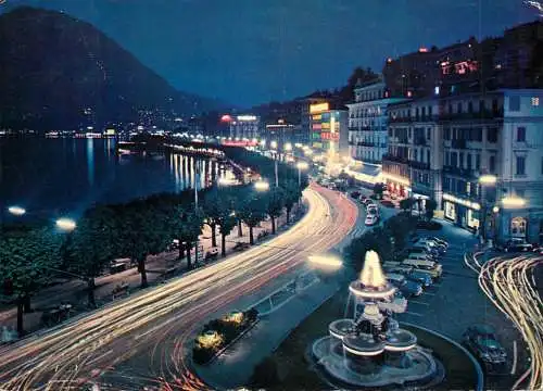 Switzerland Lugano night view