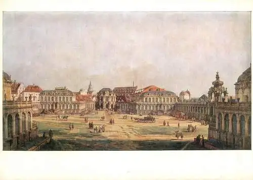 Paintings postcard Canaletto B. Bellotto der Zwingerhof in Dresden