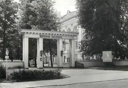 Germany Schonebeck Bad Salzelmen Eingang vom Volksbad