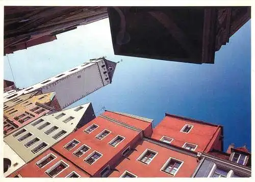 Germany Regensburg Wahlenstrasse mit Goldenem Turm
