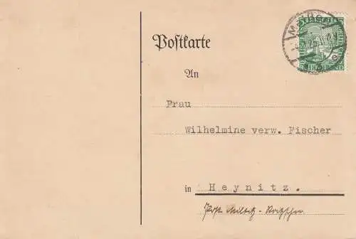 Meissen Postkarte 1925
