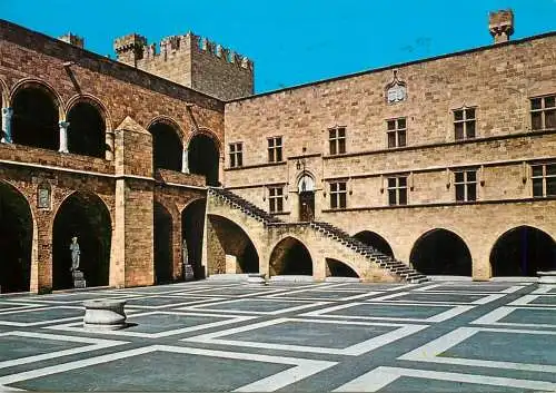 Greece Rhodes caslte courtyard
